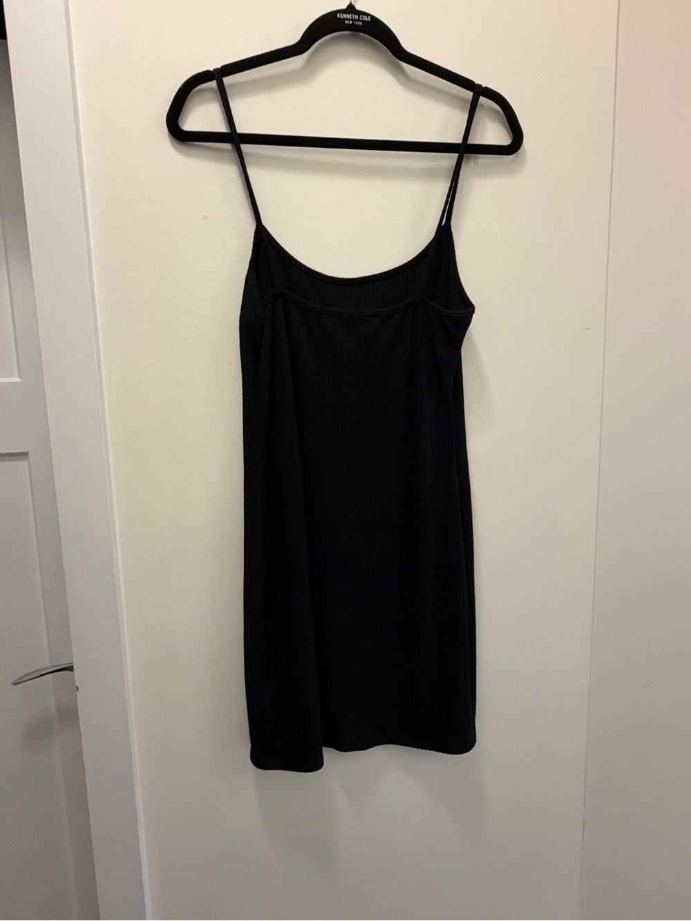 Urban Outfitters Black Ribbed Slip Dress